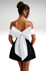 Valencia Sophisticated Back Bow Mini Dress