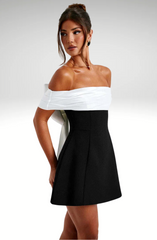 Valencia Sophisticated Back Bow Mini Dress