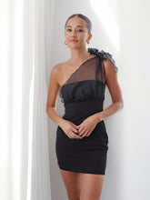 Black Belle Organza Accent Party Dress