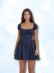 Blue Mirage Elegant Mini Dress