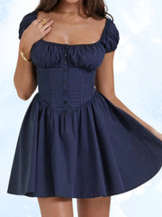 Blue Mirage Elegant Mini Dress