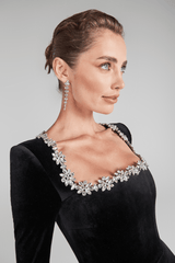 Twilight Sparkle Full Sleeves Velvet Mini Dress