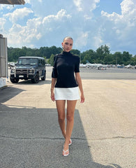 Monochrome Muse Mini Party Dress