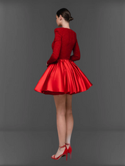 Red Illusion Party Dress