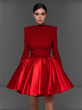Red Illusion Party Dress