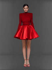 Red Illusion Party Dress