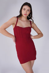 Sweetheart Neck Corset Bodycon Short Dress