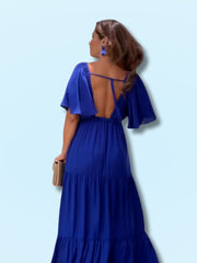 Royal Flow Blue Maxi Dress