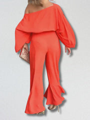 Scarlet Flow One Shoulder Jumpsuit