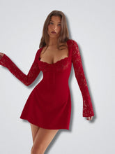 Scarlet Illume Red Lycra Mini Dress