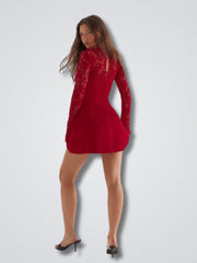 Scarlet Illume Red Lycra Mini Dress