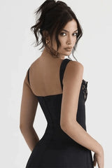 Rachel Chic Black Chandelier Mini Dress