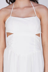 Fit & Flare Cutout Halterneck Short Dress