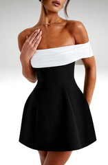 Valencia Sophisticated Back Bow Mini Dress