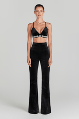 Alicia Criss Cross Back Bralette Top & Bell Bottom Pants Co-ord Set