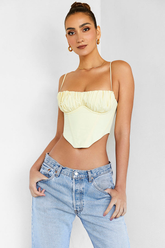 Leena Yellow Corset Top