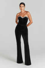 Sasha Luxe Tube Corset Rhinestones Jumpsuit