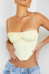 Leena Yellow Corset Top