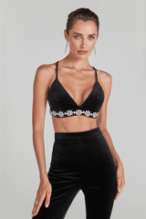 Alicia Criss Cross Back Bralette Top & Bell Bottom Pants Co-ord Set