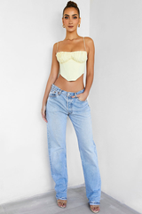 Leena Yellow Corset Top
