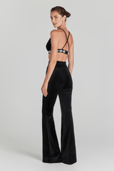 Alicia Criss Cross Back Bralette Top & Bell Bottom Pants Co-ord Set