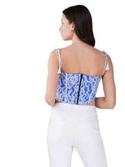 Helix Shoulder Tie Lace Corset Top