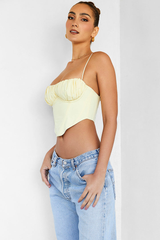 Leena Yellow Corset Top