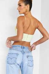 Leena Yellow Corset Top