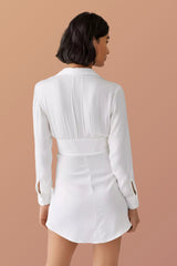 Arnold V Neck Corset Statement Mini Shirt Dress