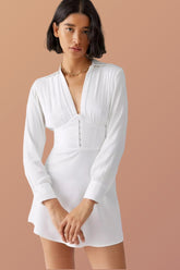 Arnold V Neck Corset Statement Mini Shirt Dress